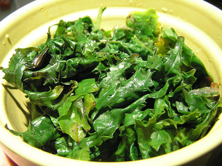 Steamed Kale in a bowl